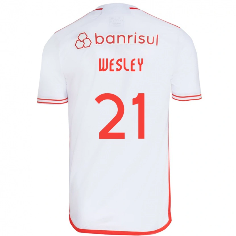 Danxen Enfant Maillot Wesley #21 Blanc Rouge Tenues Extérieur 2025/26 T-Shirt