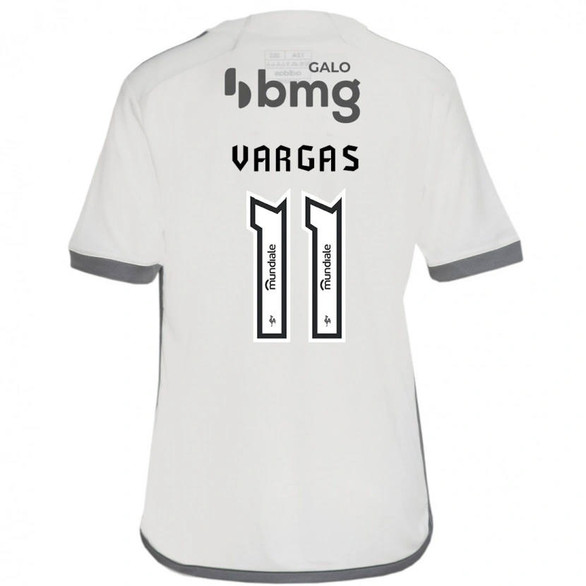 Danxen Enfant Maillot Eduardo Vargas #11 Blanc Cassé Tenues Extérieur 2025/26 T-Shirt
