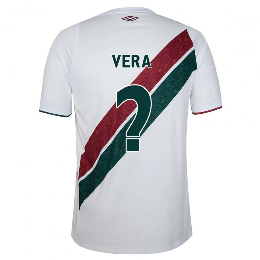 Danxen Enfant Maillot Miguel Vera #0 Vert Bordeaux Blanc Tenues Extérieur 2025/26 T-Shirt