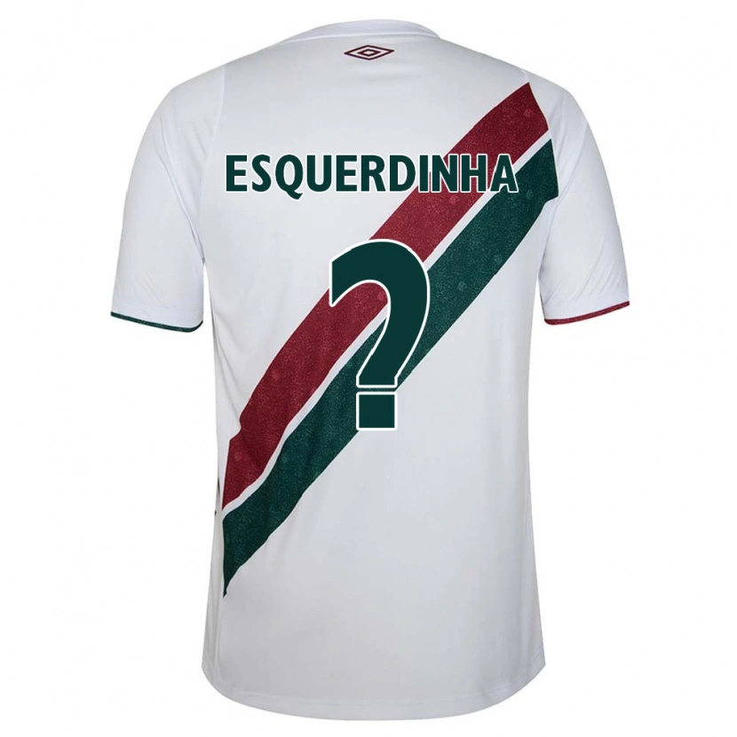 Danxen Enfant Maillot Esquerdinha #0 Vert Bordeaux Blanc Tenues Extérieur 2025/26 T-Shirt