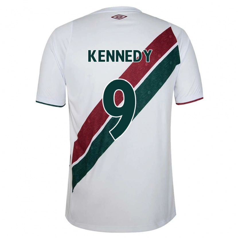 Danxen Enfant Maillot John Kennedy #9 Vert Bordeaux Blanc Tenues Extérieur 2025/26 T-Shirt