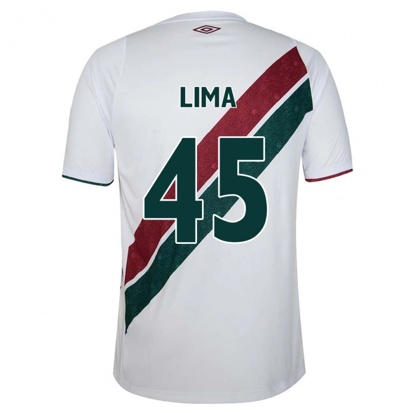 Danxen Enfant Maillot Lima #45 Vert Bordeaux Blanc Tenues Extérieur 2025/26 T-Shirt
