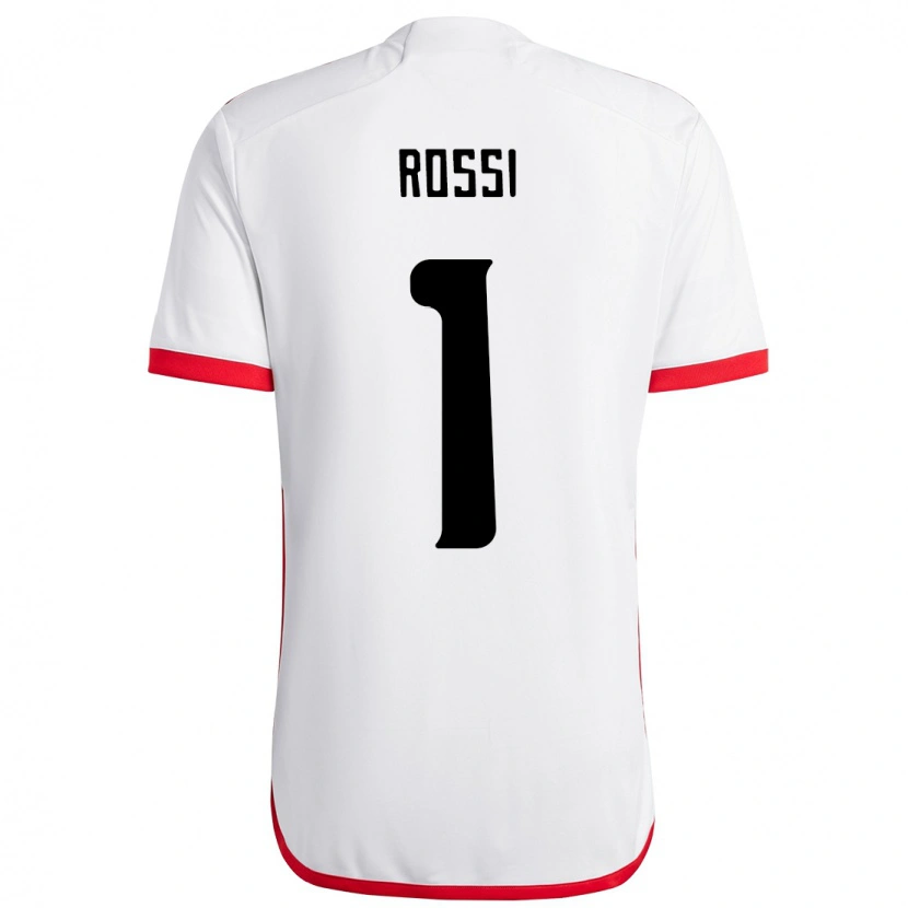 Danxen Enfant Maillot Agustín Rossi #1 Blanc Rouge Tenues Extérieur 2025/26 T-Shirt