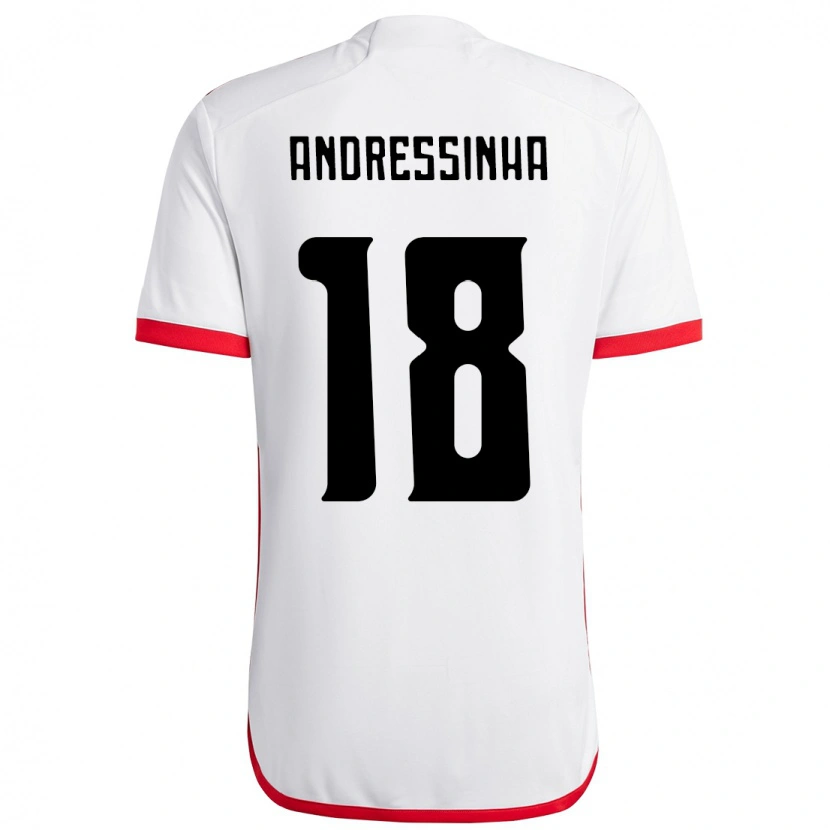 Danxen Enfant Maillot Andressinha #18 Rouge Noir Tenues Extérieur 2025/26 T-Shirt