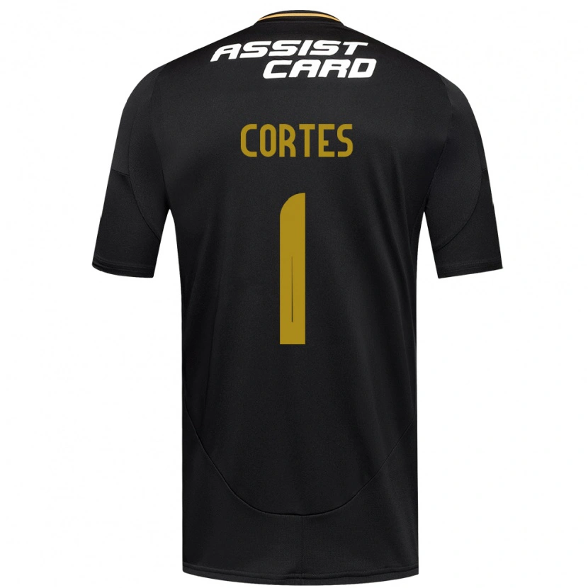 Danxen Enfant Maillot Brayan Cortés #1 Noir Blanc Jaune Tenues Extérieur 2025/26 T-Shirt