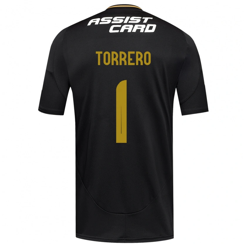 Danxen Enfant Maillot Ryann Torrero #1 Noir Blanc Jaune Tenues Extérieur 2025/26 T-Shirt