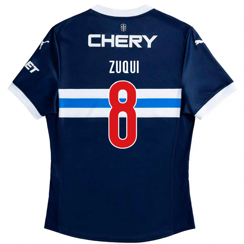 Danxen Enfant Maillot Fernando Zuqui #8 Bleu Royal Blanc Tenues Extérieur 2025/26 T-Shirt