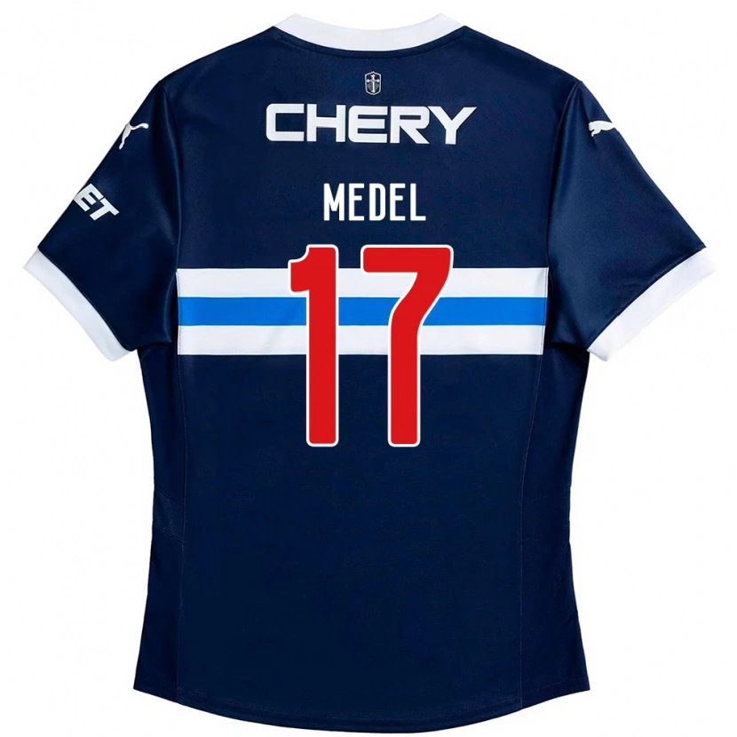 Danxen Enfant Maillot Gary Medel #17 Bleu Royal Blanc Tenues Extérieur 2025/26 T-Shirt