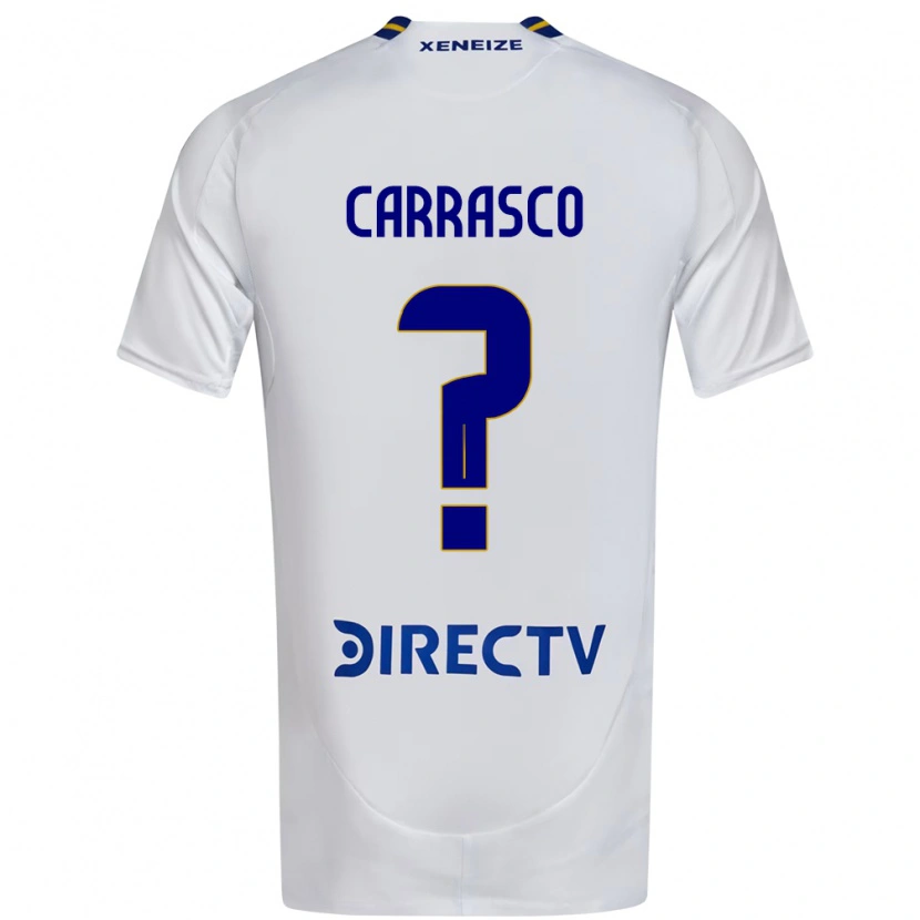 Danxen Enfant Maillot Julian Carrasco #0 Bleu Royal Jaune Tenues Extérieur 2025/26 T-Shirt
