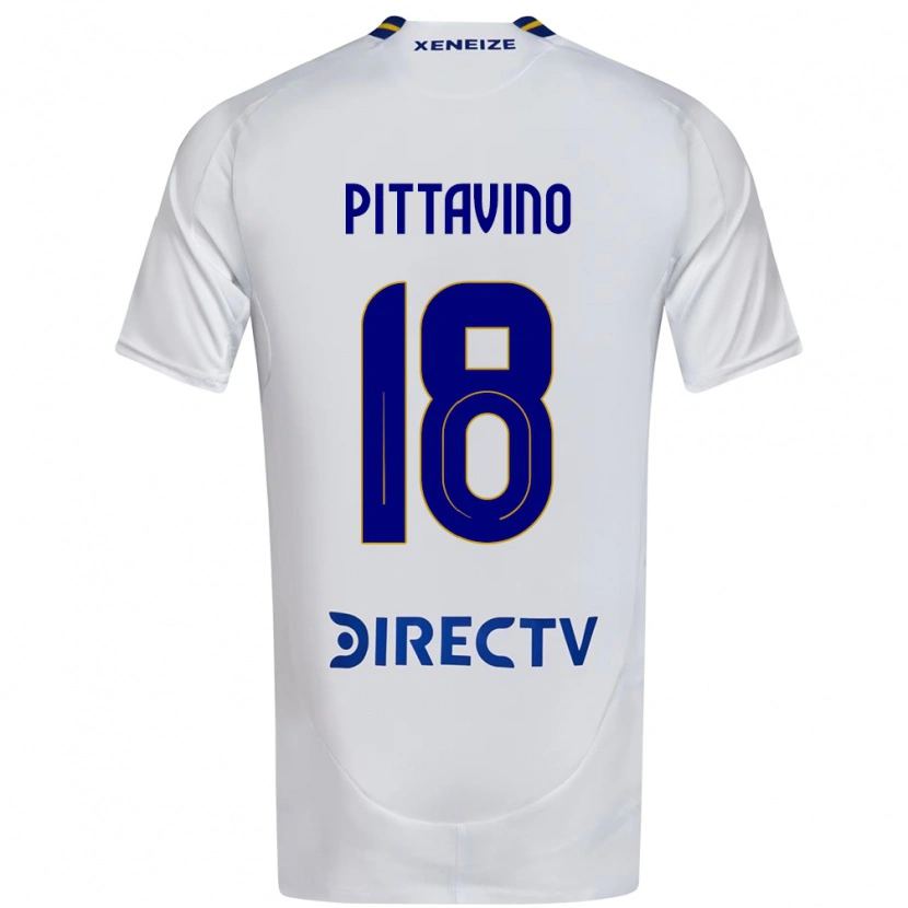Danxen Enfant Maillot Rodrigo Pittavino #18 Bleu Royal Jaune Tenues Extérieur 2025/26 T-Shirt