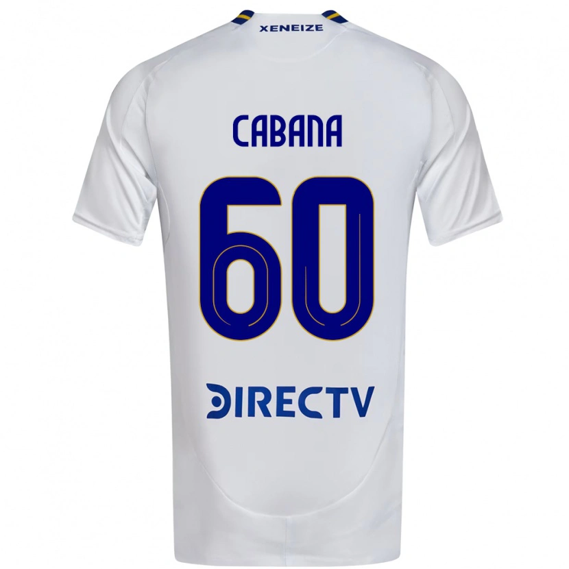 Danxen Enfant Maillot Juan Pablo Cabana #60 Blanc Bleu Tenues Extérieur 2025/26 T-Shirt