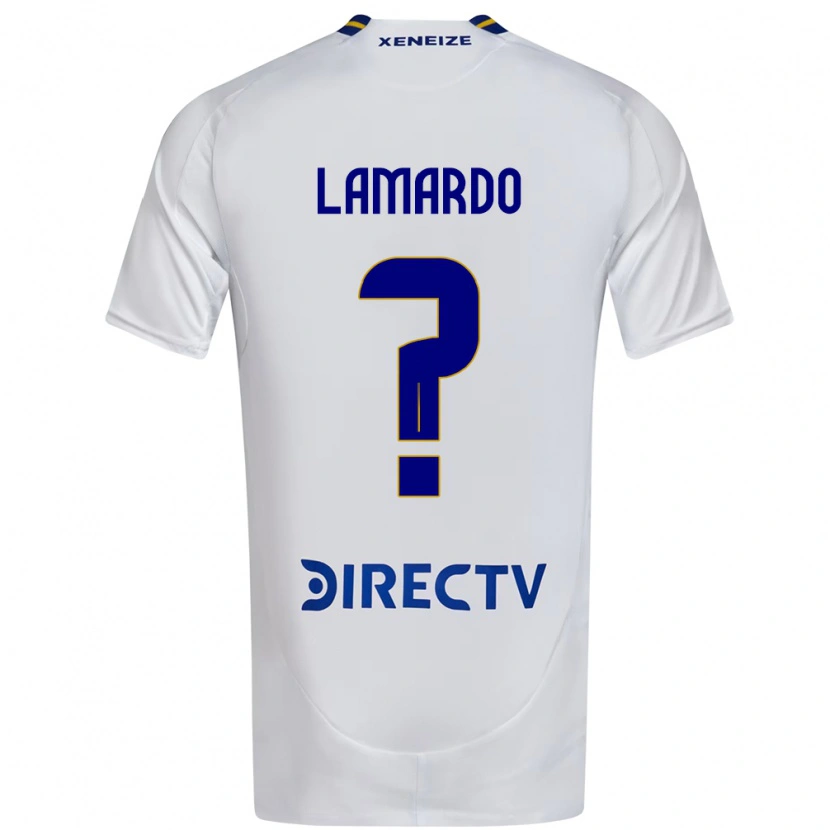 Danxen Enfant Maillot Gonzalo Lamardo #0 Bleu Royal Jaune Tenues Extérieur 2025/26 T-Shirt