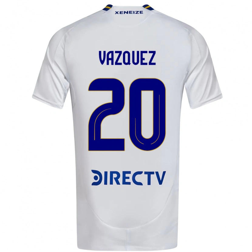 Danxen Enfant Maillot Constanza Vazquez #20 Blanc Bleu Tenues Extérieur 2025/26 T-Shirt