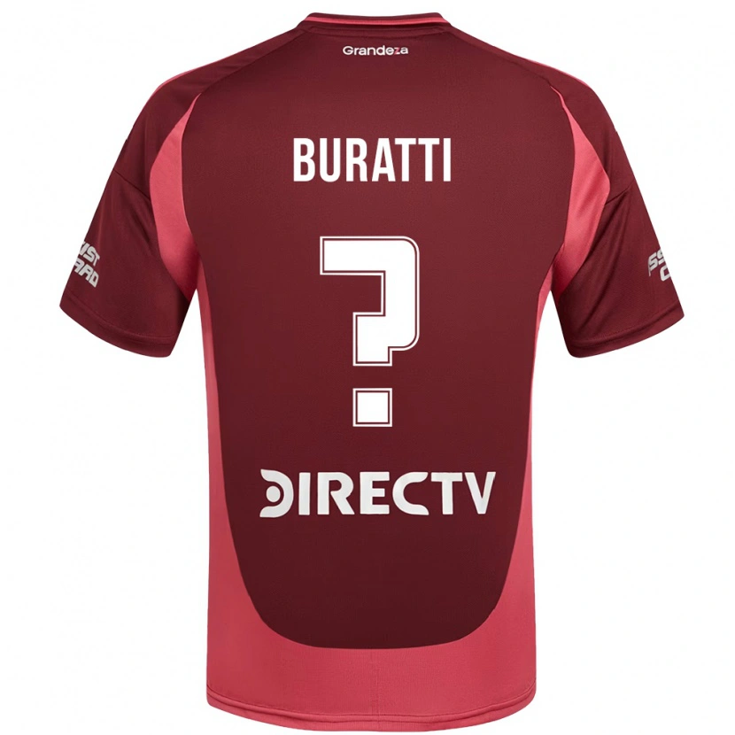 Danxen Enfant Maillot Ramiro Buratti #0 Bordeaux Magenta Tenues Extérieur 2025/26 T-Shirt