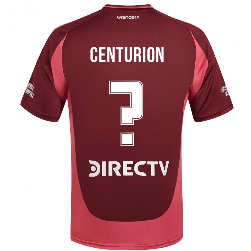 Danxen Enfant Maillot Ezequiel Centurión #0 Bordeaux Magenta Tenues Extérieur 2025/26 T-Shirt