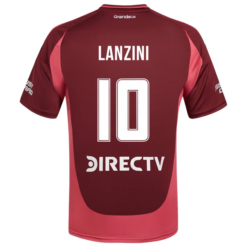 Danxen Enfant Maillot Manuel Lanzini #10 Bordeaux Magenta Tenues Extérieur 2025/26 T-Shirt