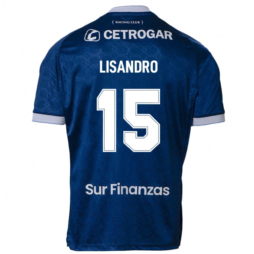 Danxen Enfant Maillot Lisandro Lopez #15 Bleu Foncé Tenues Extérieur 2025/26 T-Shirt