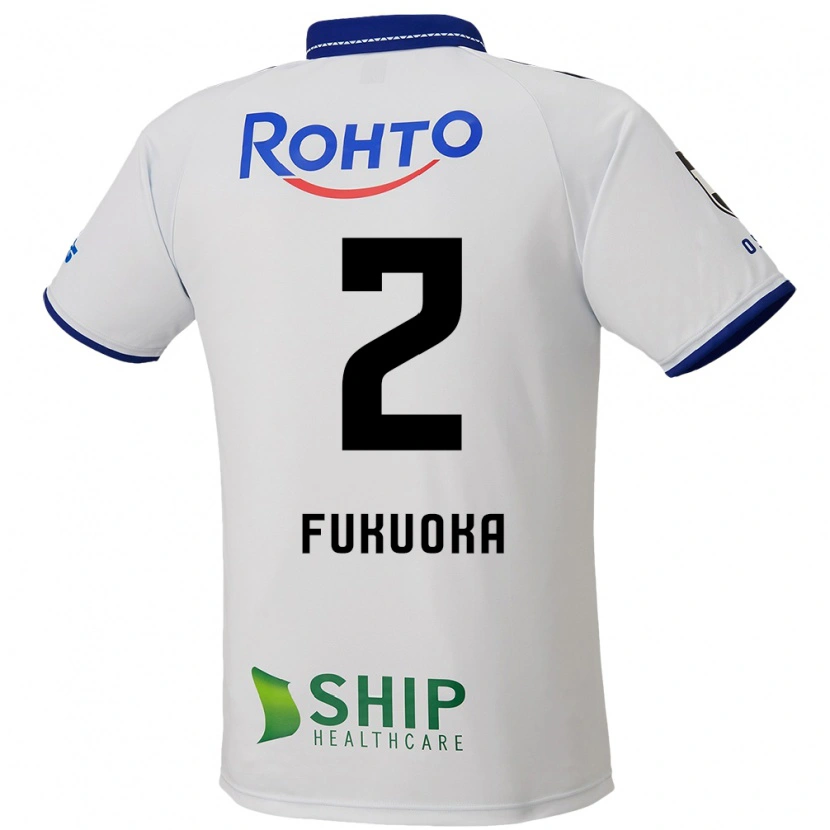 Danxen Enfant Maillot Shota Fukuoka #2 Blanc Bleu Noir Tenues Extérieur 2025/26 T-Shirt