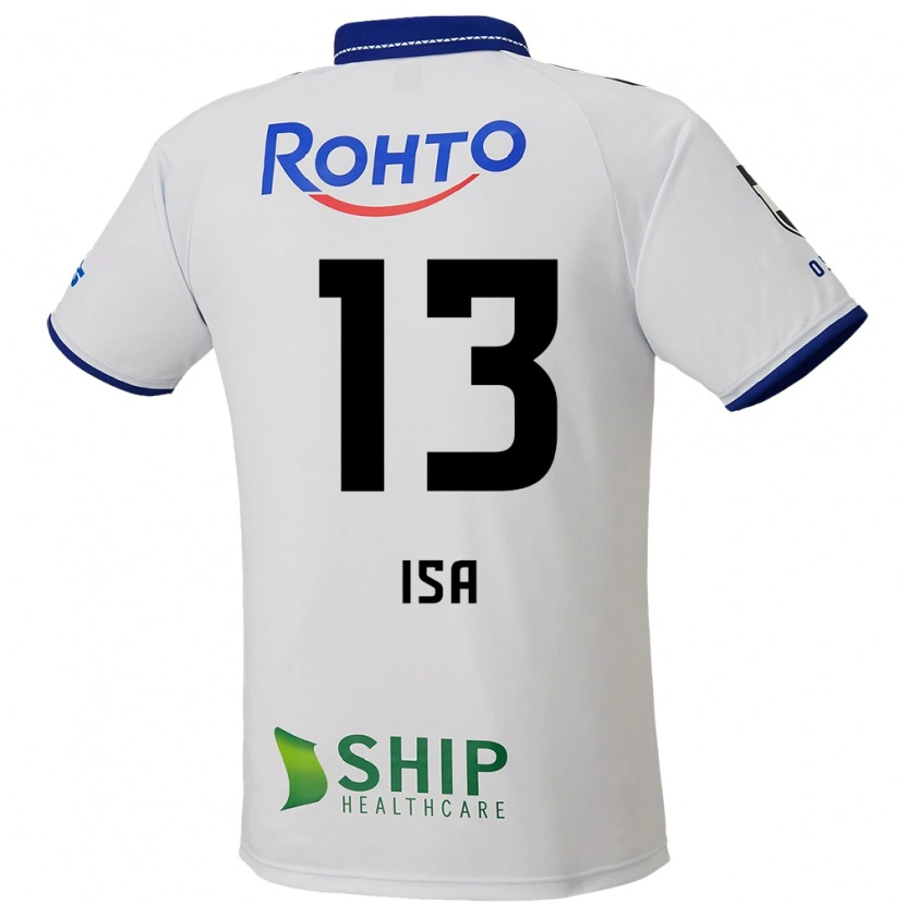 Danxen Enfant Maillot Isa Sakamoto #13 Blanc Bleu Noir Tenues Extérieur 2025/26 T-Shirt