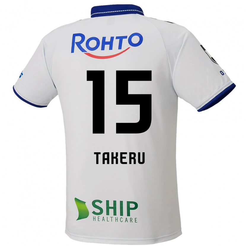 Danxen Enfant Maillot Takeru Kishimoto #15 Blanc Bleu Noir Tenues Extérieur 2025/26 T-Shirt