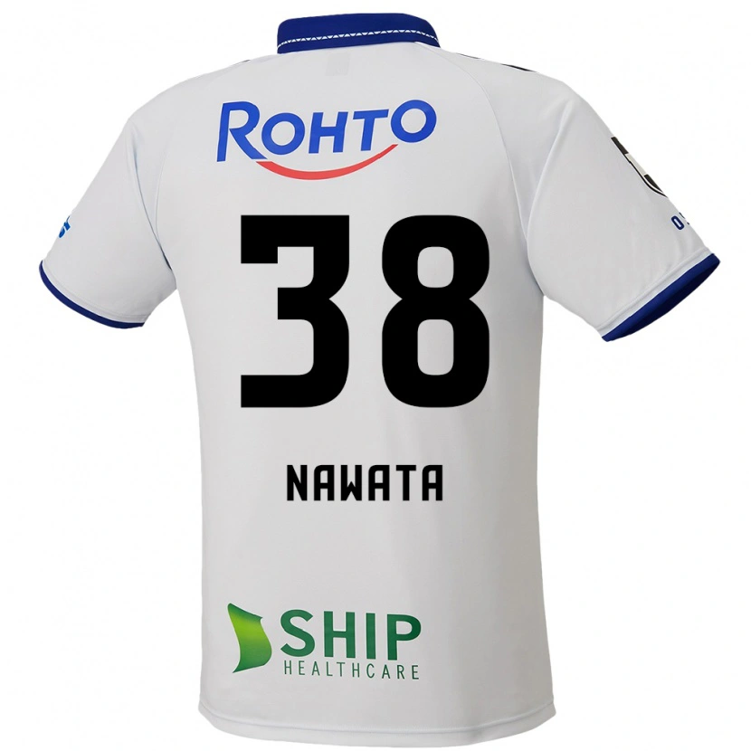 Danxen Enfant Maillot Gaku Nawata #38 Blanc Bleu Noir Tenues Extérieur 2025/26 T-Shirt