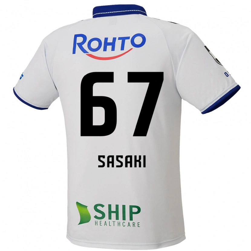 Danxen Enfant Maillot Shogo Sasaki #67 Blanc Bleu Noir Tenues Extérieur 2025/26 T-Shirt
