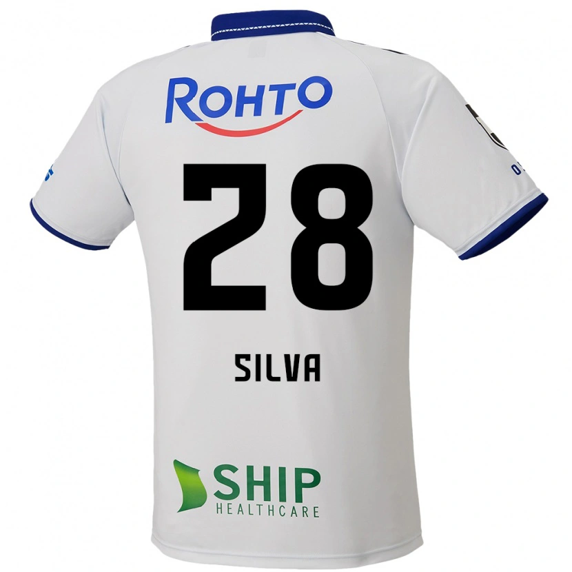Danxen Enfant Maillot Wellington Silva #28 Blanc Bleu Noir Tenues Extérieur 2025/26 T-Shirt