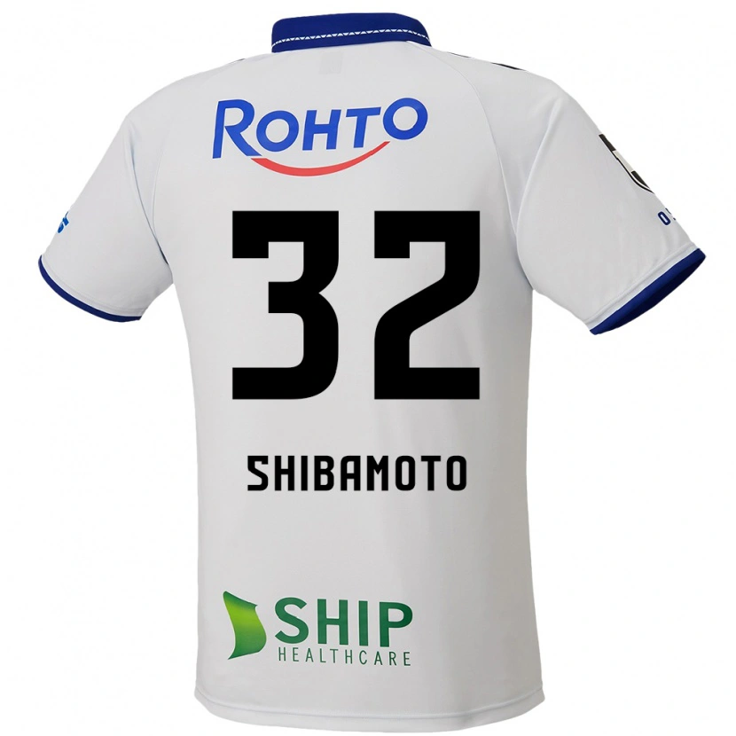 Danxen Enfant Maillot Ren Shibamoto #32 Blanc Bleu Noir Tenues Extérieur 2025/26 T-Shirt