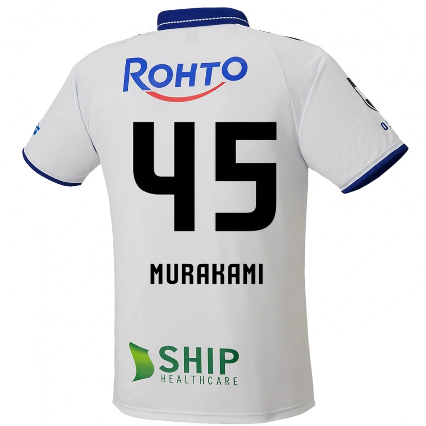 Danxen Enfant Maillot Keishi Murakami #45 Blanc Bleu Noir Tenues Extérieur 2025/26 T-Shirt