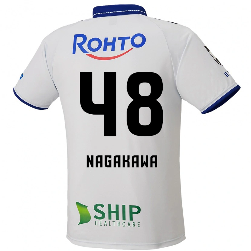 Danxen Enfant Maillot Kanta Nagakawa #48 Blanc Bleu Noir Tenues Extérieur 2025/26 T-Shirt