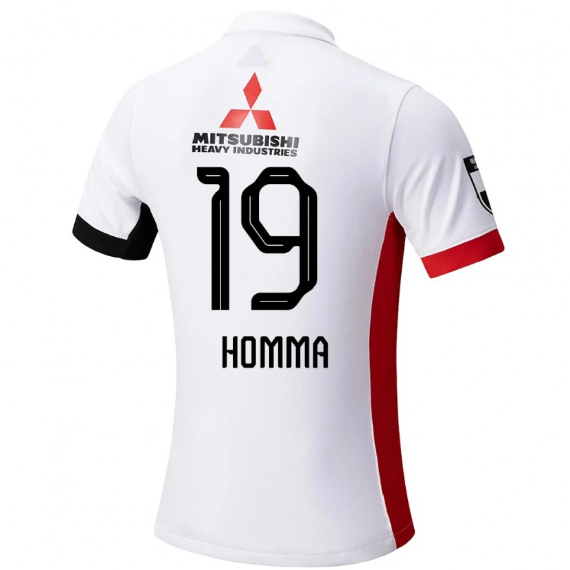 Danxen Enfant Maillot Shion Homma #19 Blanc Noir Tenues Extérieur 2025/26 T-Shirt