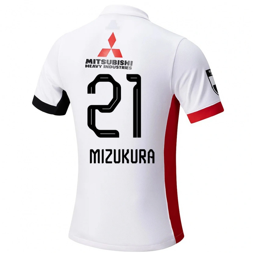 Danxen Enfant Maillot Kei Mizukura #21 Blanc Noir Tenues Extérieur 2025/26 T-Shirt