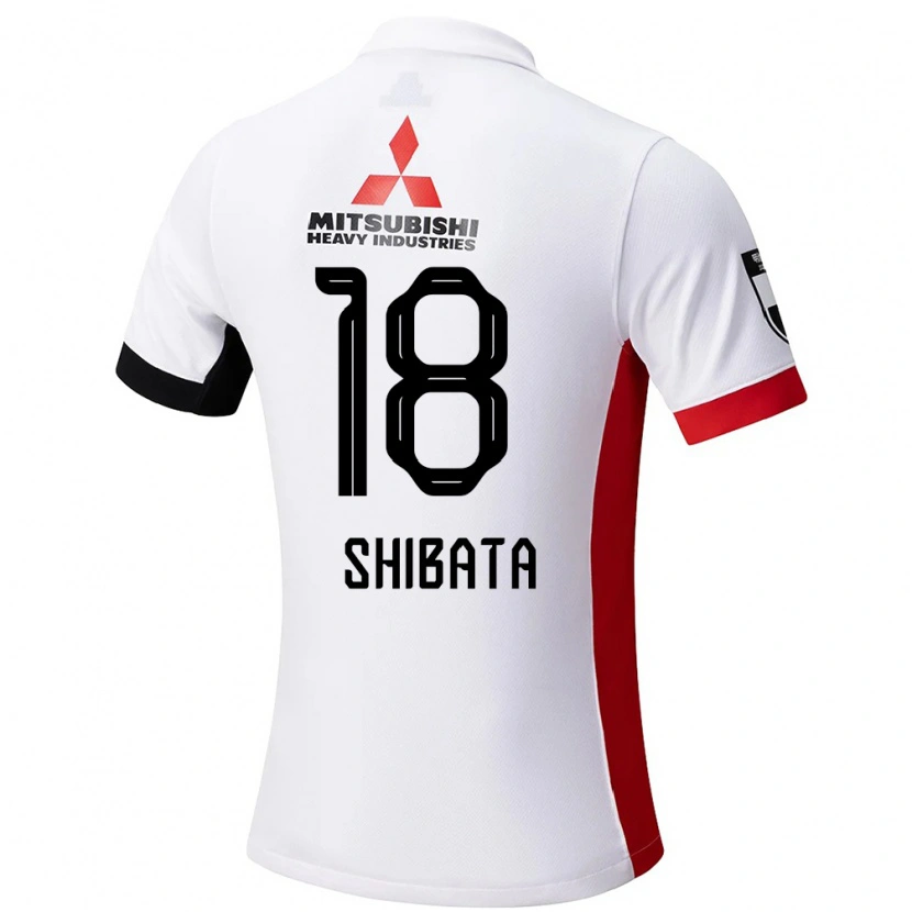 Danxen Enfant Maillot Hanae Shibata #18 Rouge Blanc Tenues Extérieur 2025/26 T-Shirt