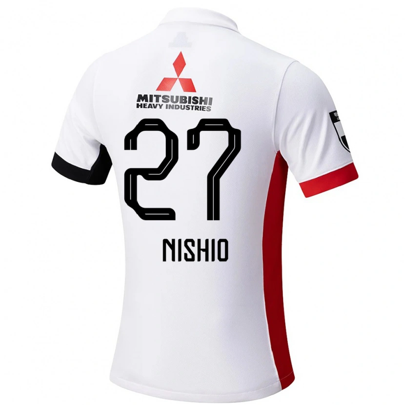 Danxen Enfant Maillot Hanon Nishio #27 Blanc Noir Tenues Extérieur 2025/26 T-Shirt
