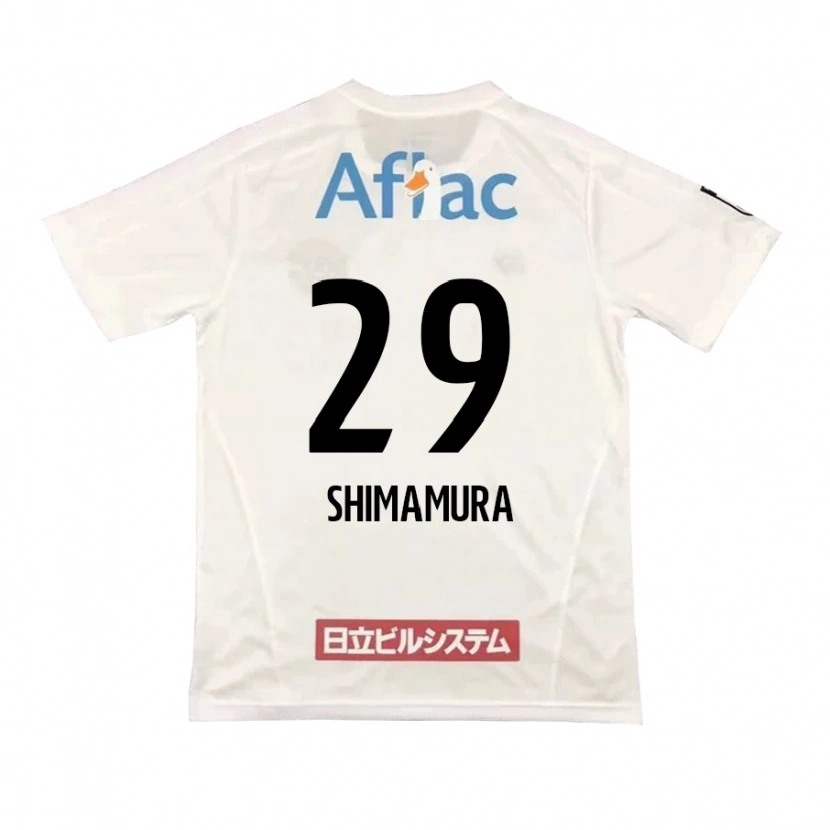 Danxen Enfant Maillot Takuya Shimamura #29 Noir Jaune Tenues Extérieur 2025/26 T-Shirt