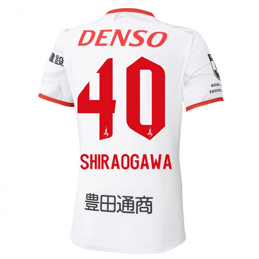 Danxen Enfant Maillot Rekuto Shiraogawa #40 Blanc Rouge Tenues Extérieur 2025/26 T-Shirt