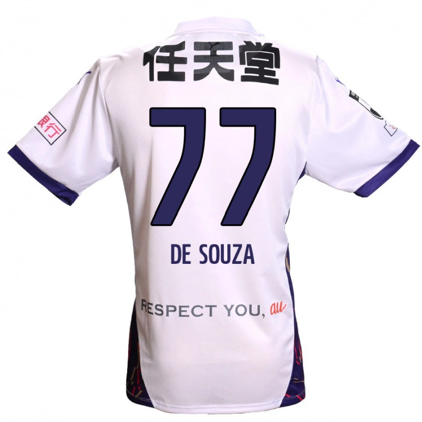 Danxen Enfant Maillot Murilo De Souza #77 Blanc Violet Noir Tenues Extérieur 2025/26 T-Shirt