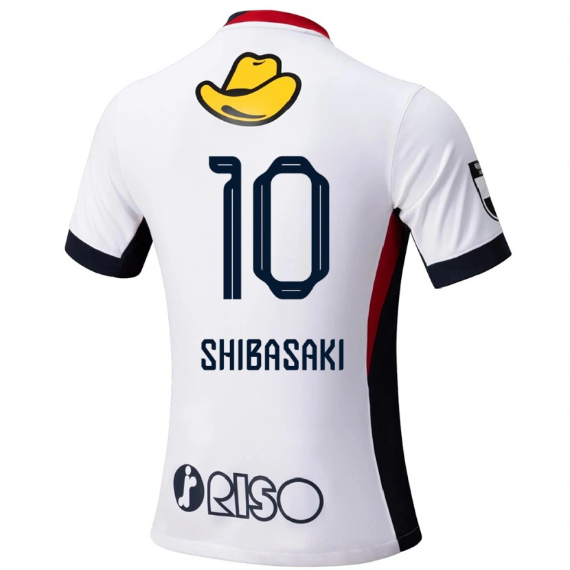 Danxen Enfant Maillot Gaku Shibasaki #10 Rouge Noir Tenues Extérieur 2025/26 T-Shirt