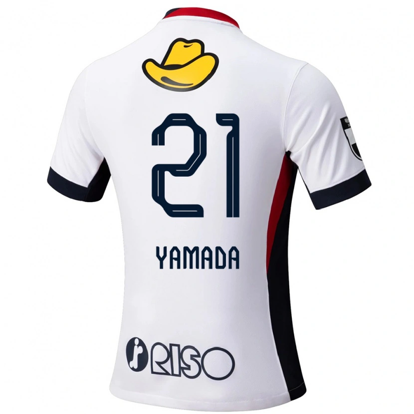 Danxen Enfant Maillot Taiki Yamada #21 Rouge Noir Tenues Extérieur 2025/26 T-Shirt