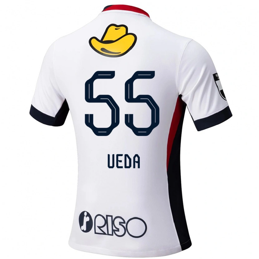 Danxen Enfant Maillot Naomichi Ueda #55 Rouge Noir Tenues Extérieur 2025/26 T-Shirt