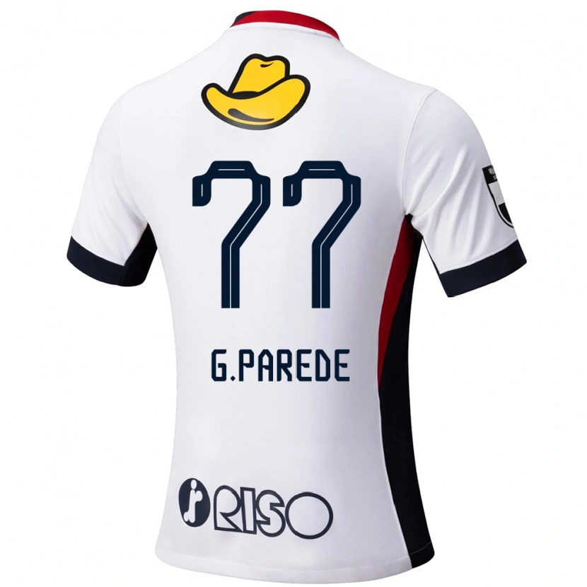 Danxen Enfant Maillot Guilherme Parede #77 Rouge Noir Tenues Extérieur 2025/26 T-Shirt