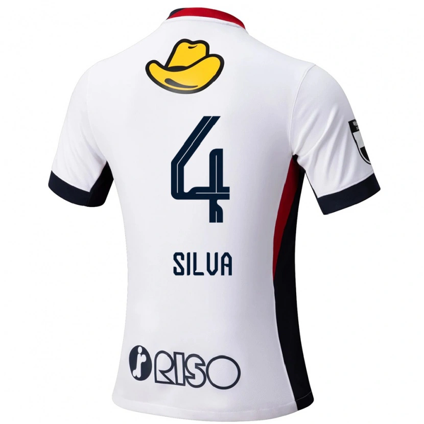 Danxen Enfant Maillot Leo Silva #4 Rouge Noir Tenues Extérieur 2025/26 T-Shirt