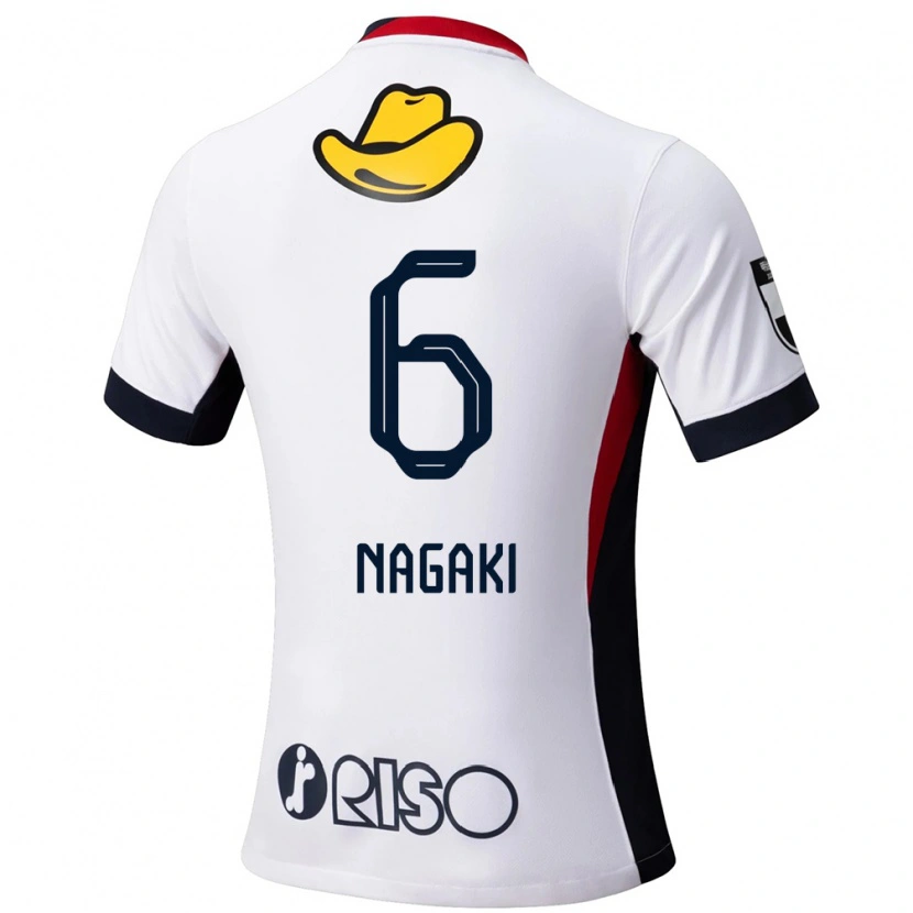 Danxen Enfant Maillot Ryota Nagaki #6 Rouge Noir Tenues Extérieur 2025/26 T-Shirt