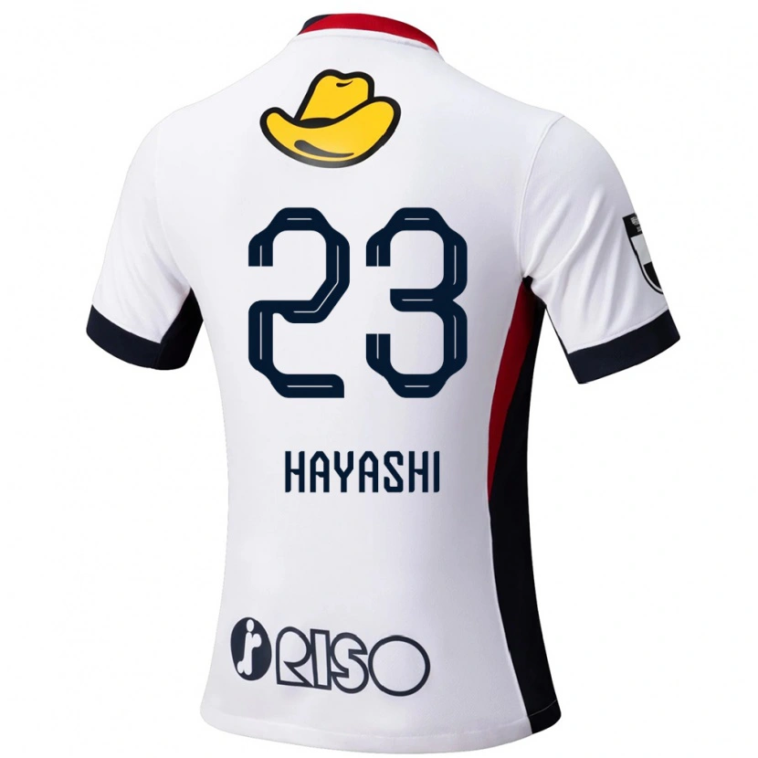 Danxen Enfant Maillot Naoki Hayashi #23 Rouge Noir Tenues Extérieur 2025/26 T-Shirt