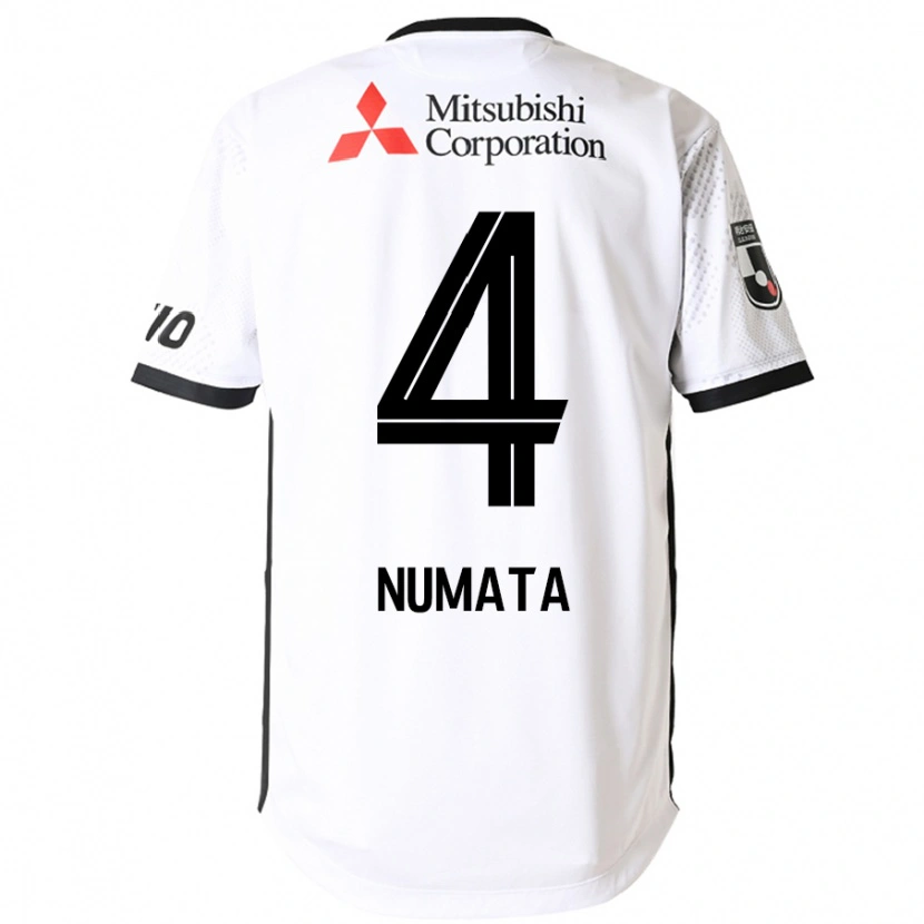 Danxen Enfant Maillot Seisa Numata #4 Blanc Noir Tenues Extérieur 2025/26 T-Shirt