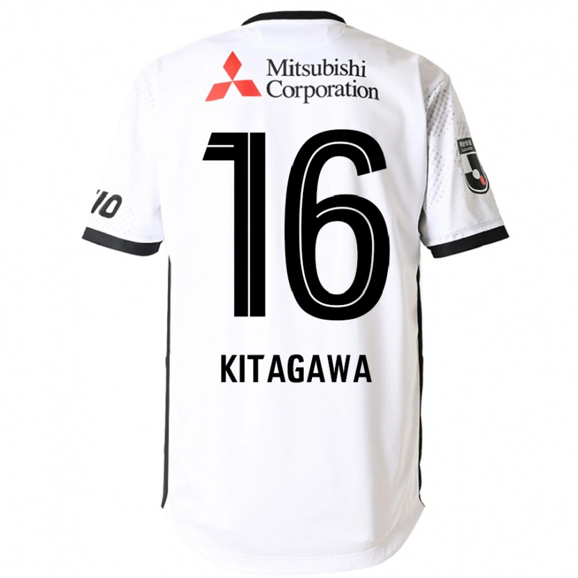 Danxen Enfant Maillot Rento Kitagawa #16 Blanc Noir Tenues Extérieur 2025/26 T-Shirt