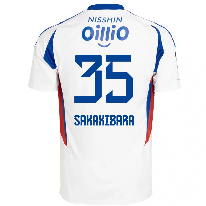 Danxen Enfant Maillot Keigo Sakakibara #35 Blanc Bleu Royal Tenues Extérieur 2025/26 T-Shirt