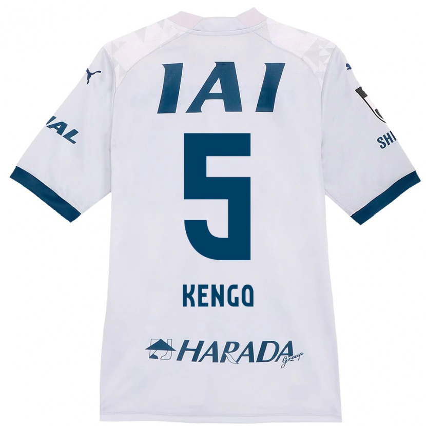 Danxen Enfant Maillot Kengo Kitazume #5 Blanc Bleu Royal Tenues Extérieur 2025/26 T-Shirt