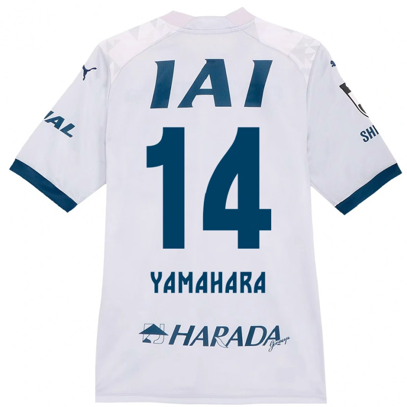 Danxen Enfant Maillot Reon Yamahara #14 Blanc Bleu Royal Tenues Extérieur 2025/26 T-Shirt