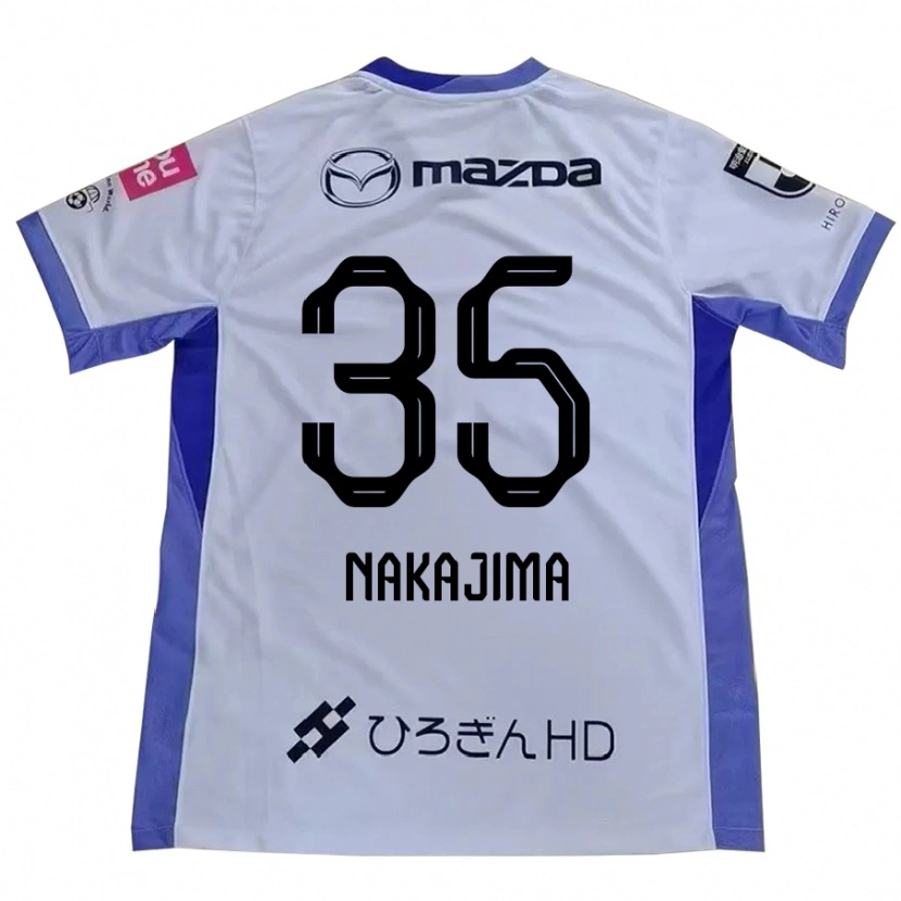 Danxen Enfant Maillot Yotaro Nakajima #35 Blanc Orange Tenues Extérieur 2025/26 T-Shirt
